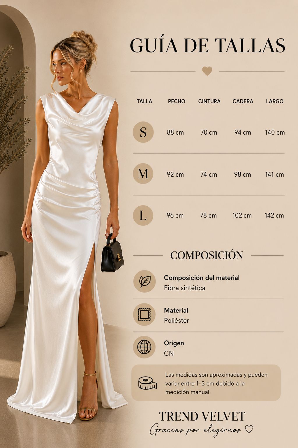Vestido Largo Satinado