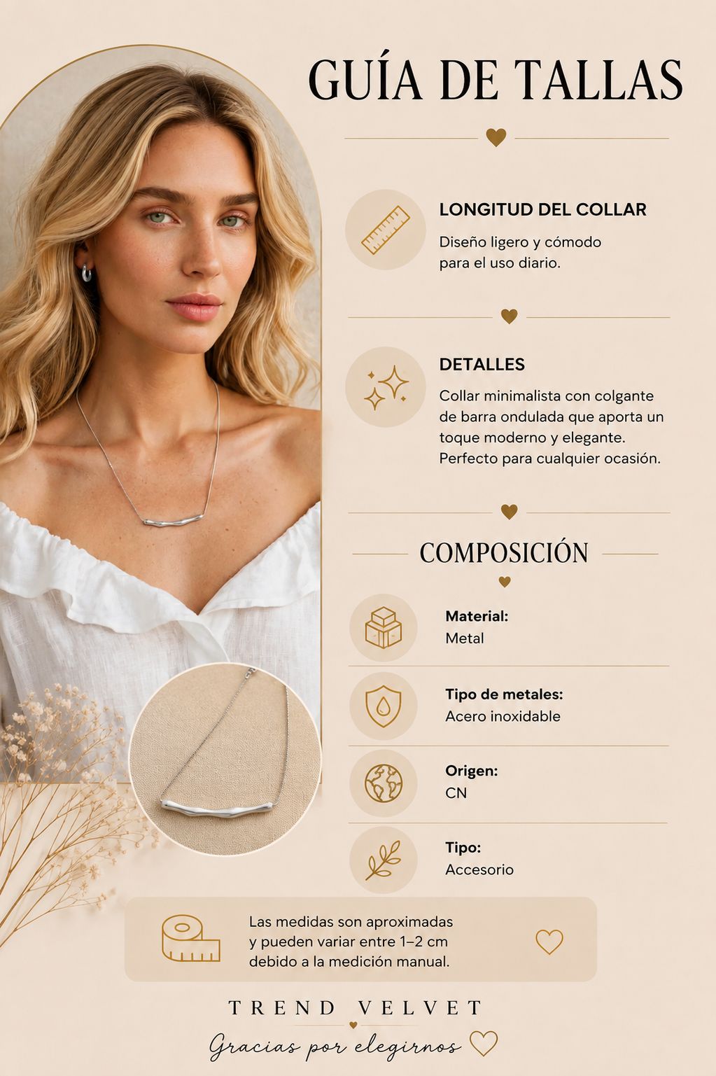Collar escultural de diseño