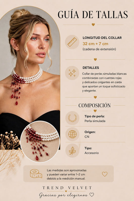 Collar de perlas con cristales
