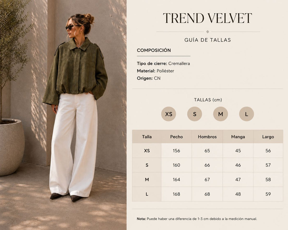 Chaqueta oversize efecto ante