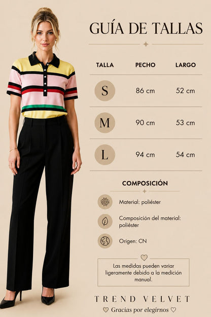 Jersey de rayas multicolor