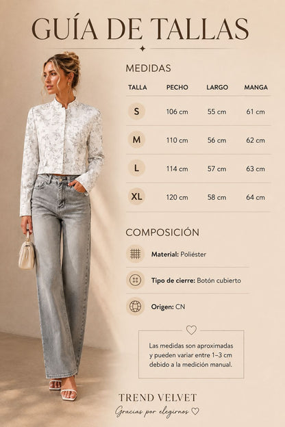 Chaqueta corta estampada